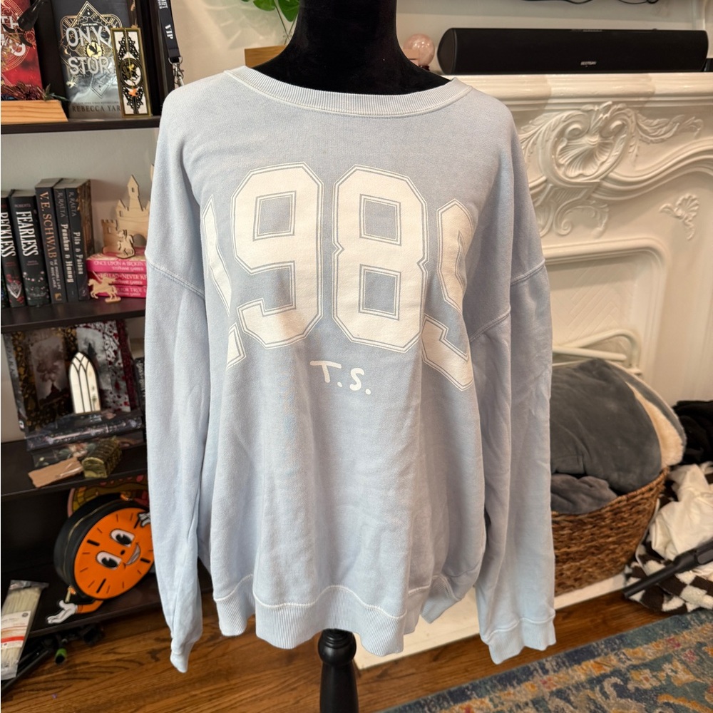 Taylor Swift 1989 Light Blue Crewneck Sweater